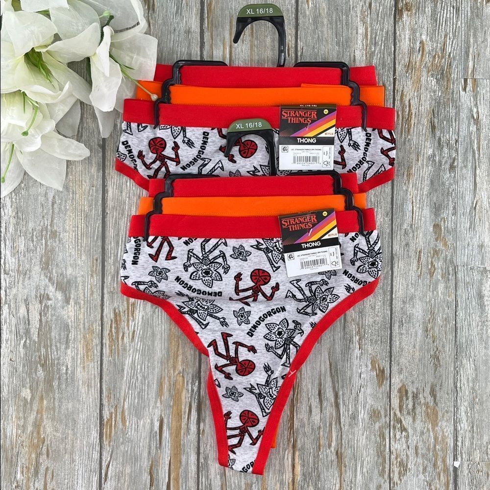 Stranger Things Halloween Thong Panties Underwear 2, 3-Packs Size XL